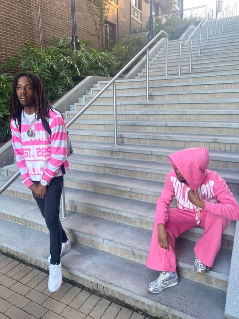 Hollywood Sinners “Est. 2025” Pink Classic Stripe Polo