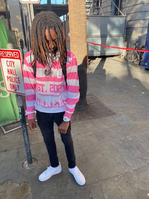 Hollywood Sinners “Est. 2025” Pink Classic Stripe Polo